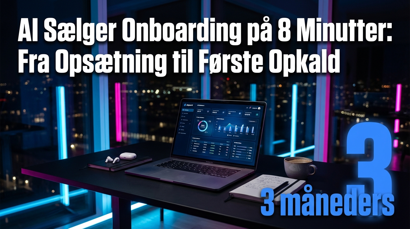 AI sælger onboarding på 8 minutter: fra nul til opkald