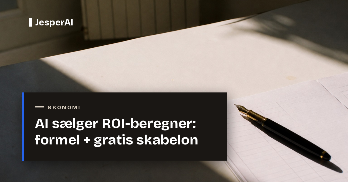AI sælger ROI-beregner: formel + gratis skabelon 2026
