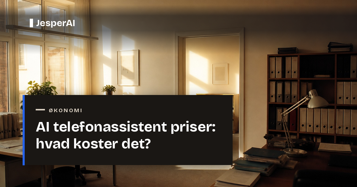 AI telefonassistent priser 2026: hvad koster det?