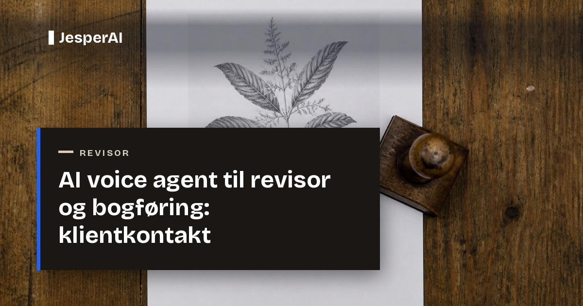 AI voice agent til revisor og bogføring: klientkontakt