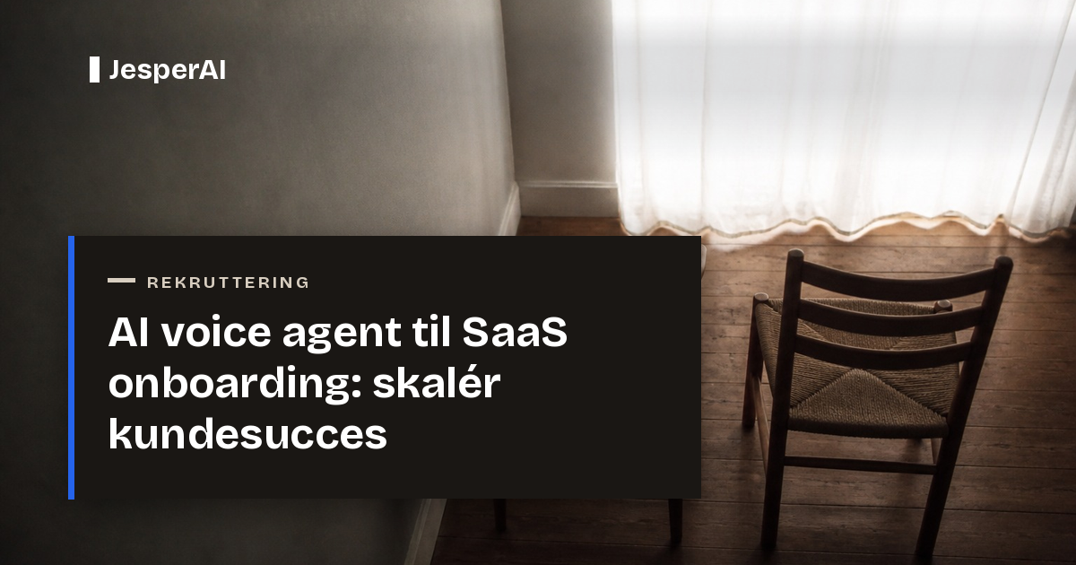 AI voice agent til SaaS onboarding: skalér kundesucces
