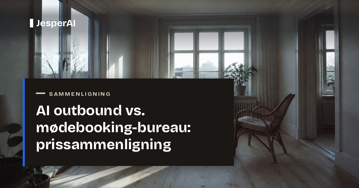 AI outbound vs. mødebooking-bureau: prissammenligning